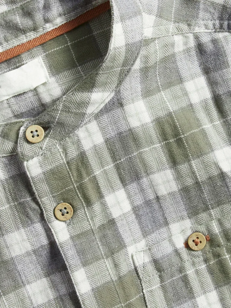 Kids Green/White Checked Shirt