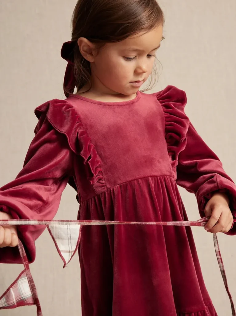 Kids Velvet Bloom Dress