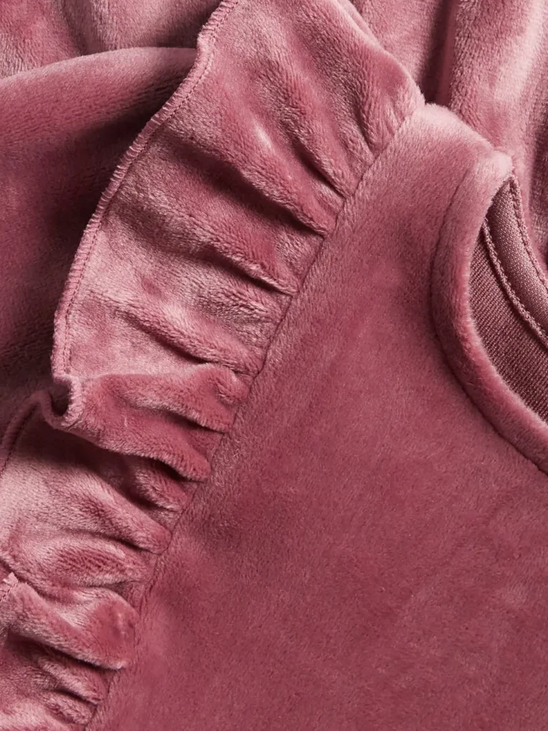 Baby Lilac/Red Velour Dress